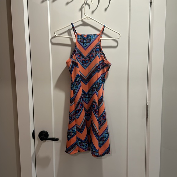 Orange patterned dress - Picture 2 of 2